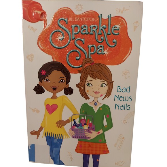 Sparkle Spa Book #5 - Bad News Nails by Jill Santopolo - Softcover Kids Book - Picture 1 of 9